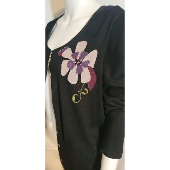 J. Jill Embroidered Cardigan - Size MP - Picture 6 of 11